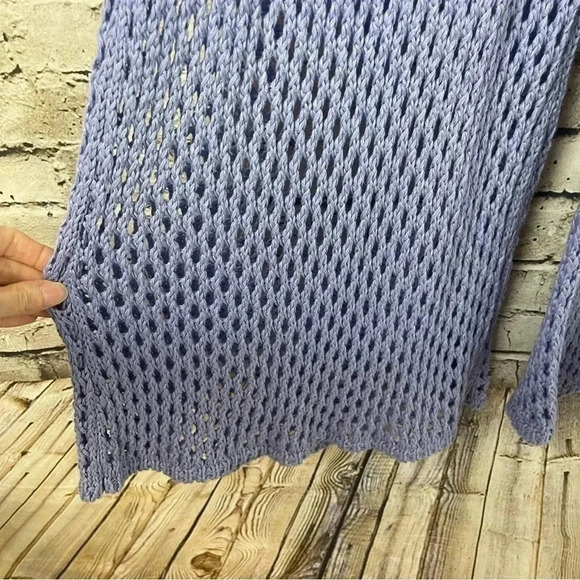 The Ragged Priest Wide Leg LIVEWIRE Pants Light Purple Open Knit Acrylic XS/S - Picture 5 of 10